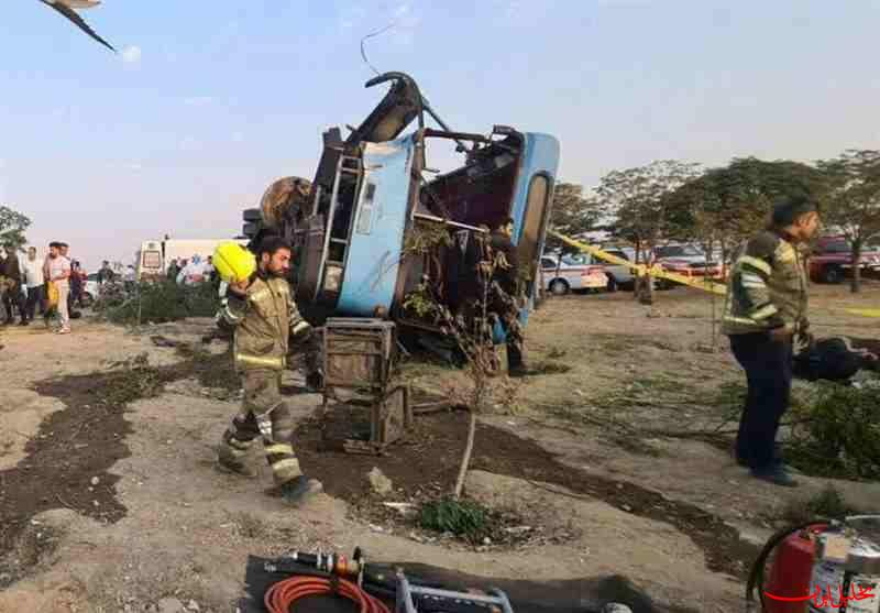  تحلیل ایران -حادثه برای یک اتوبوس در آزادراه زنجان ـ قزوین با ۲۳ مصدوم‌