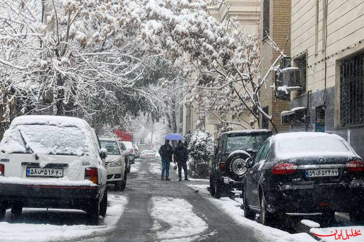  تحلیل ایران -بارش برف و باران در بخش‌های شمالی شهر تهران