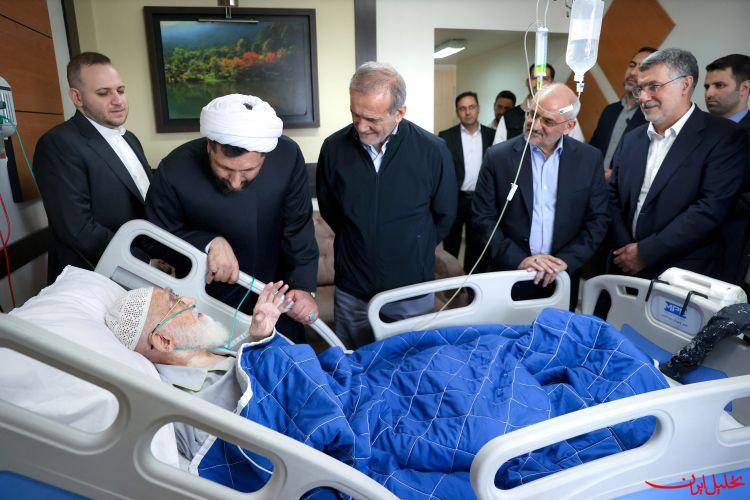  تحلیل ایران -رئیس‌جمهور از آیت‌الله نوری همدانی عیادت کرد