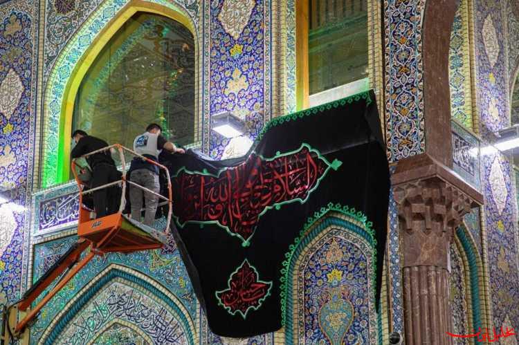  تحلیل ایران -تصاویری از سیاه پوش شدن حرم امام حسین (ع) در آستانه محرم