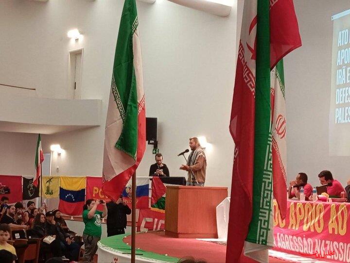  تحلیل ایران -پرچم ۳۰ متری ایران در پل تاریخی سائوپائولو به اهتزاز درآمد