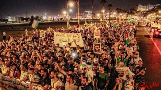  تحلیل ایران -تحصن مردم مغرب در اعتراض به پهلوگرفتن کشتی‌های رژیم صهیونیستی