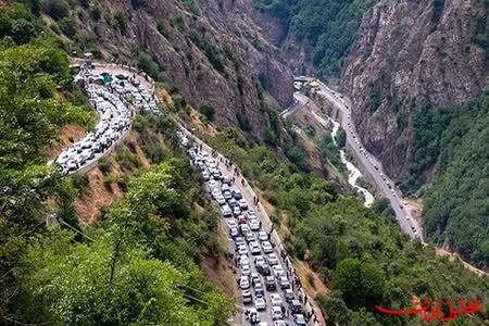  تحلیل ایران -جاده چالوس دوطرفه شد؛ ترافیک سنگین در محورهای کندوان و هراز