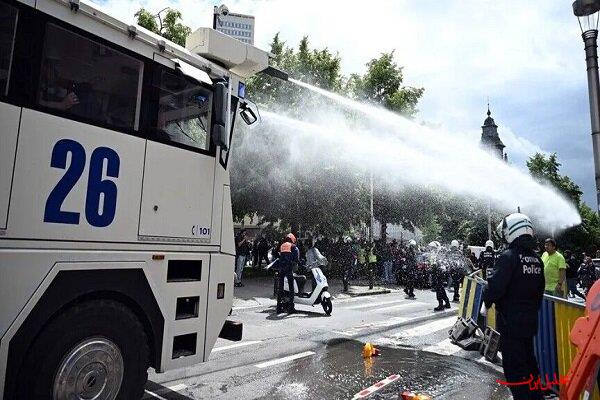  تحلیل ایران -درگیری پلیس با معترضان در بروکسل هم‌زمان با اعتصاب سراسری کارگران
